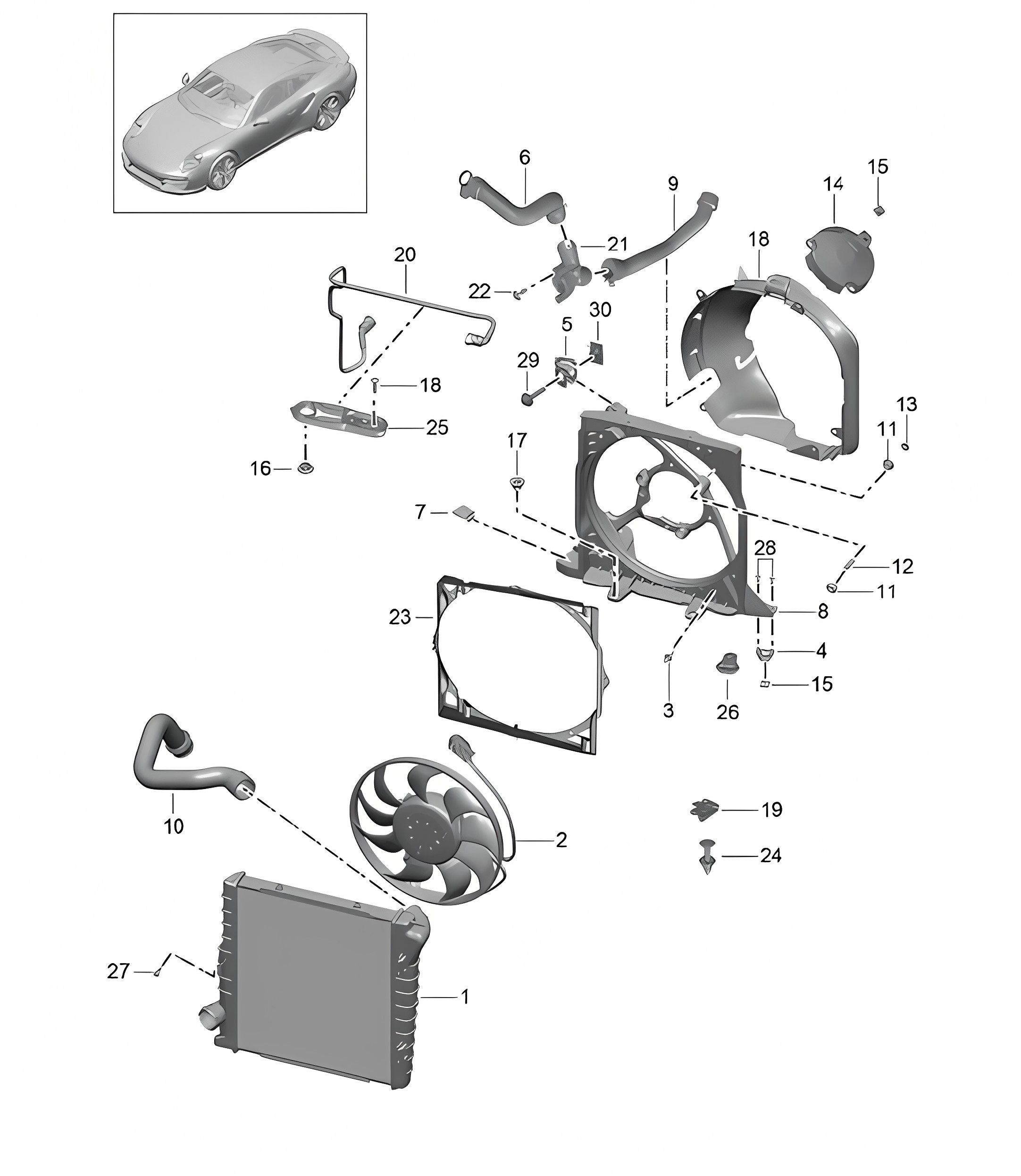 Water cooling 3 - Radiator Fan - 991 Turbo / GT2 RS 2014-20