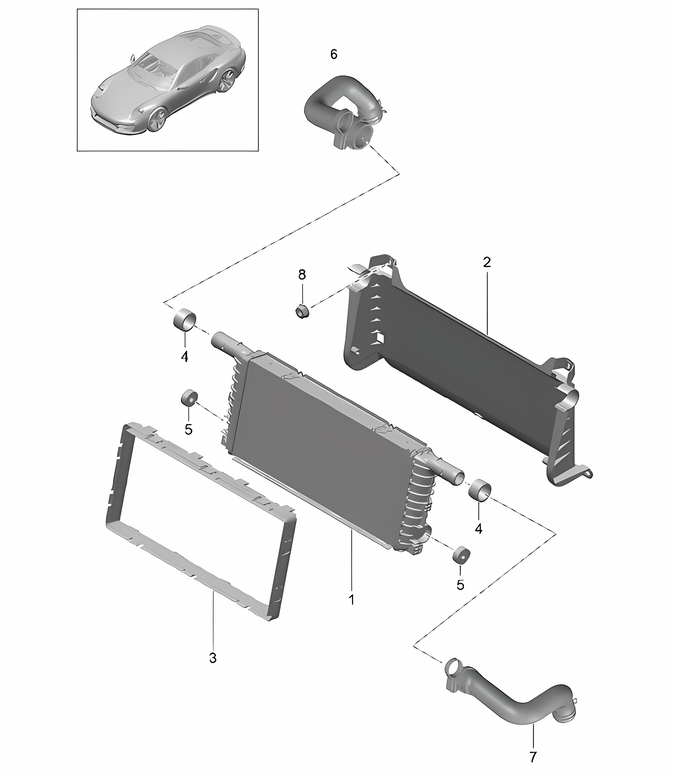 Radiator - Centre - 991 Turbo / GT2 RS 2014-20