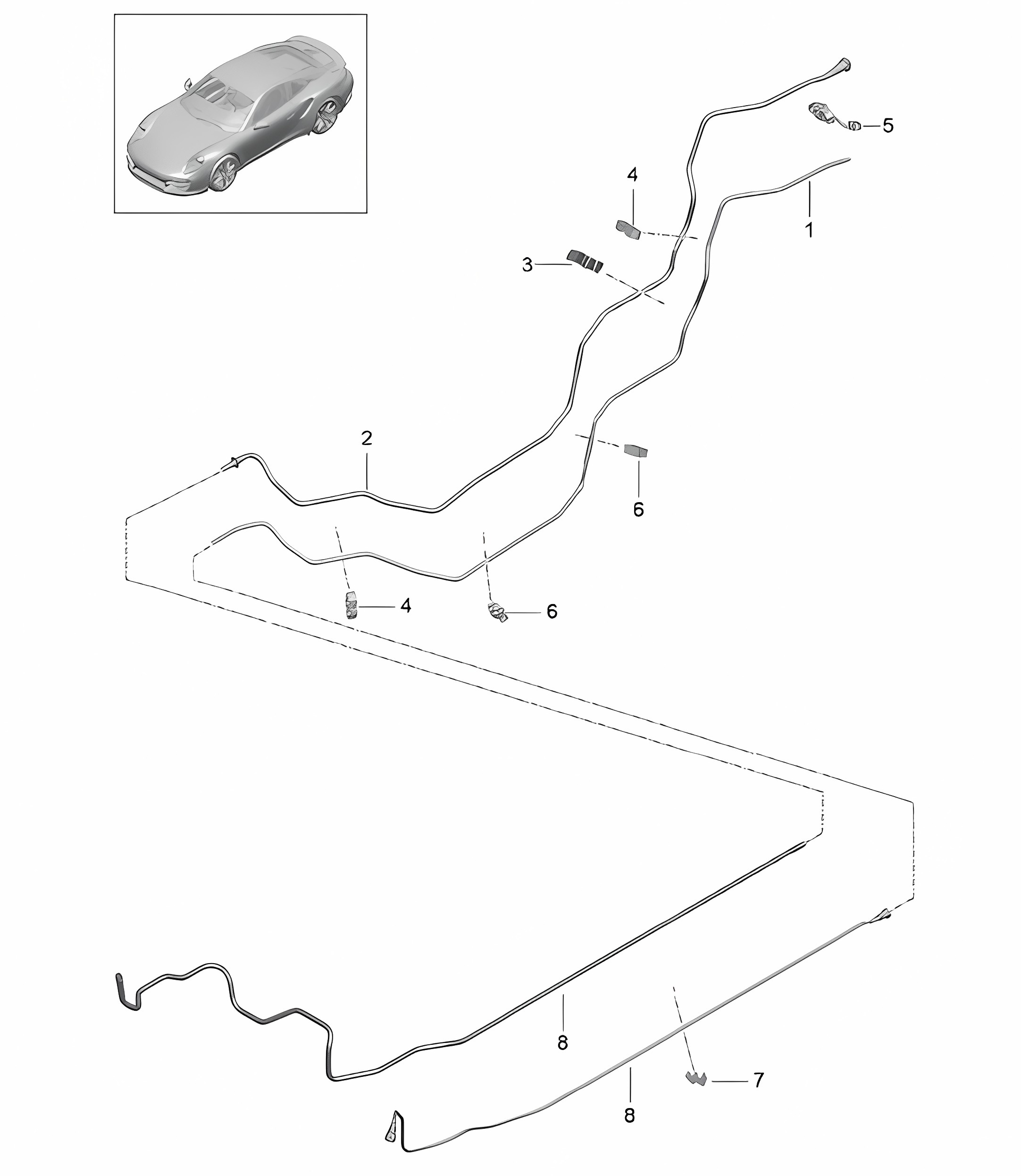 Fuel system - REAR - 991 Turbo / GT2 RS 2014-20