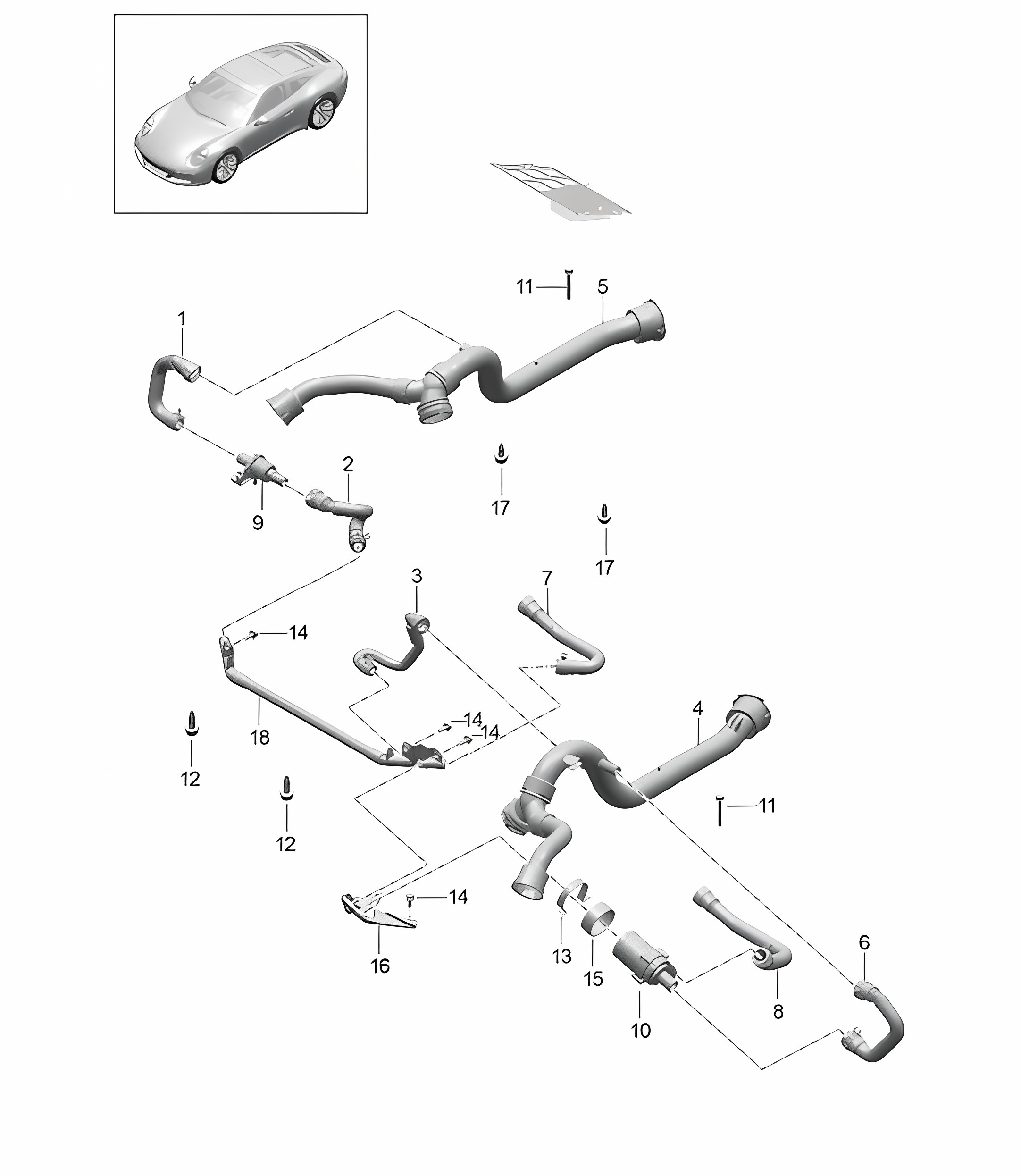 Front axle differential / Cooling 991 Turbo 2014-20