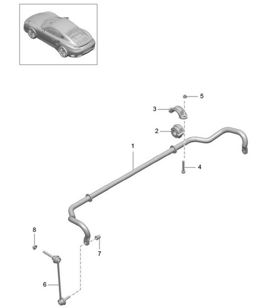 Diagram 402-007 Porsche 993 (911) (1994-1998) Front Axle, Steering 