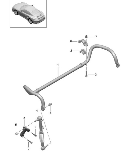 Diagram 402-012 Porsche 964 (911) C4 1989-93 Front Axle, Steering 