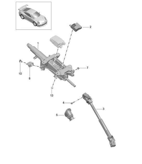 Diagram 403-016 Porsche 964 (911) C4 1989-93 Front Axle, Steering 