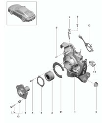 Eje trasero / Soporte de rueda / Cubo de rueda 991 Turbo >>2016