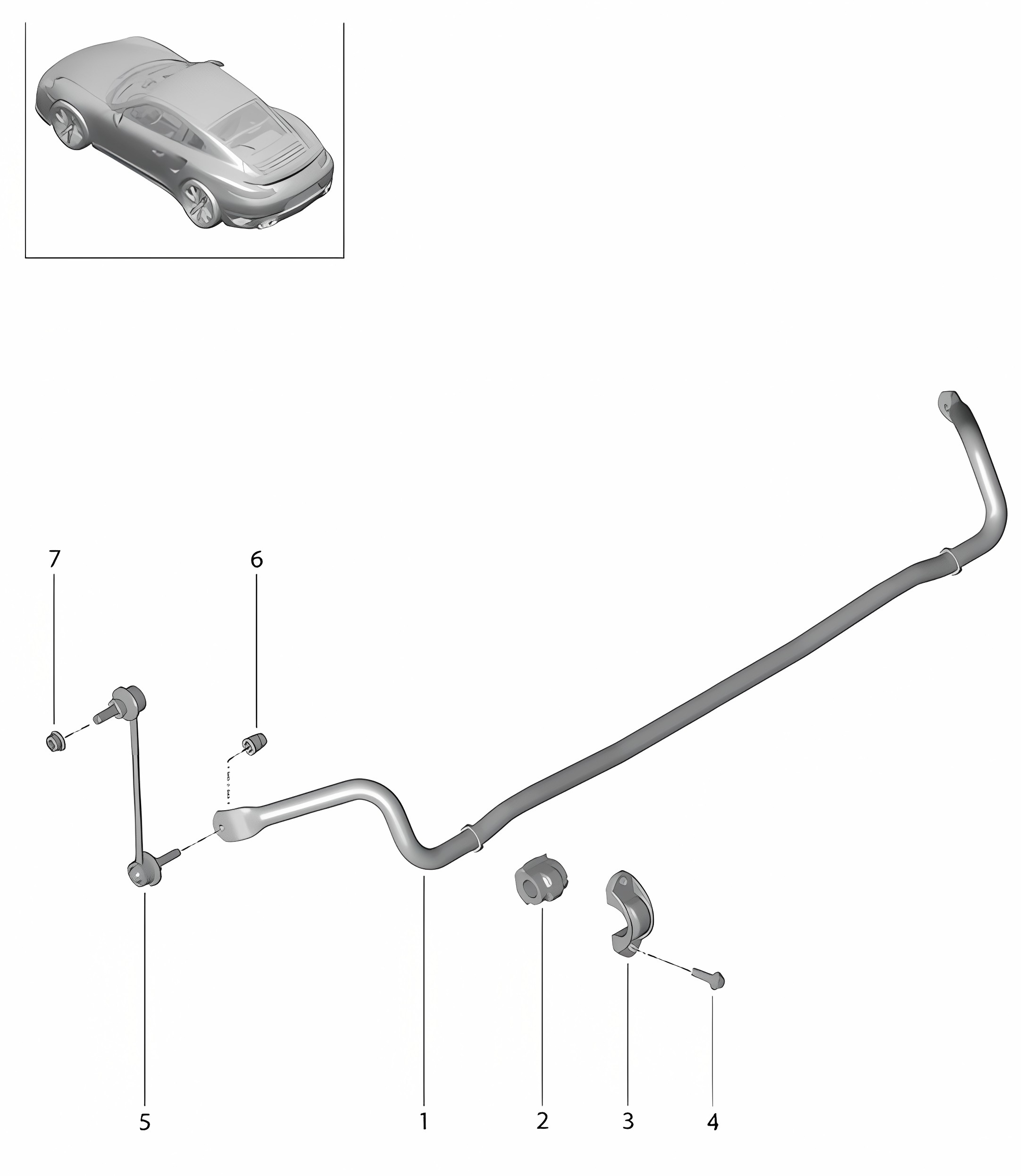 Anti-roll bar 991 Turbo 2017>>