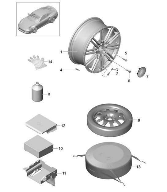 Diagram 601-000 Porsche 944 2.7L 8V 1988-89 