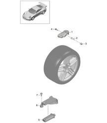 Tyre pressure control system - PR:D97 - 991 GT2 RS 2014-20