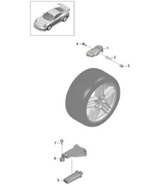 Tyre pressure control system - PR:D97 - 991 GT2 RS 2014-20