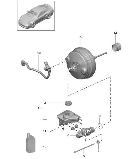 Diagram 604-002 Porsche Boxster 981 Spyder 3.8L 2016 Wheels, Brakes