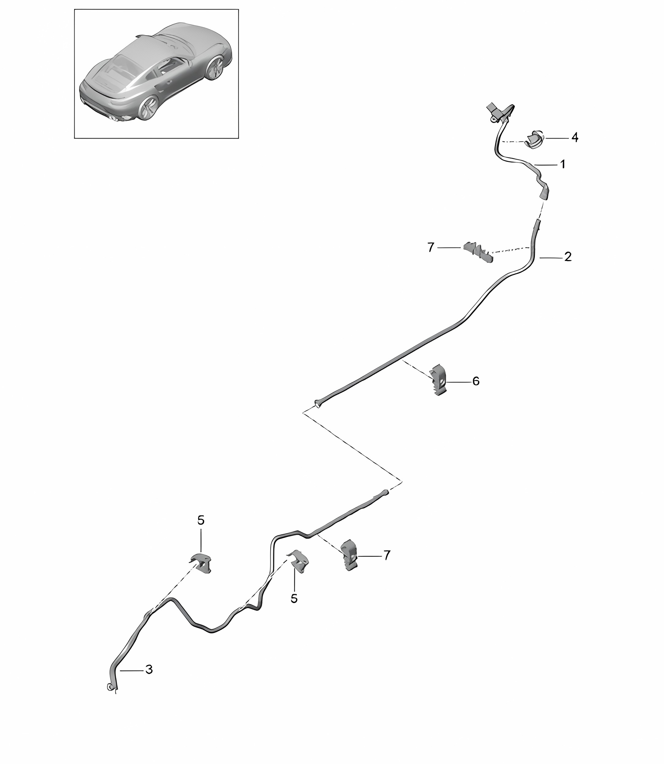 Vacuum line - Front / Center / Rear - 991 Turbo  >>2016