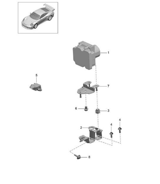Diagram 605-003 Porsche 997 MK1 Carrera 4S 3.8L 2005-08 Wheels, Brakes
