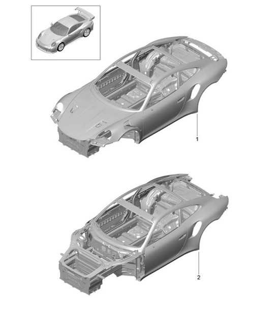 Diagram 801-000 Porsche Panamera 970 MK1 (2009-2013) Body