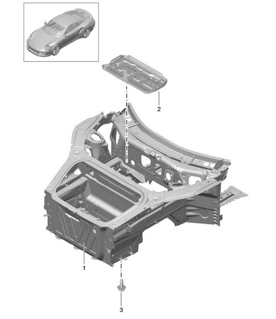 Diagram 801-005 Porsche 356 (1950-1965) Body