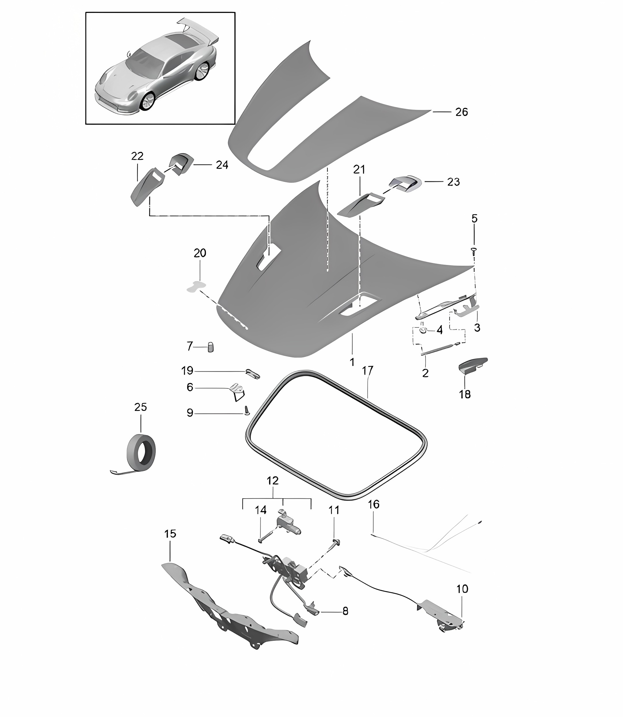 Front Bonnet 991 GT2 RS 2014-20