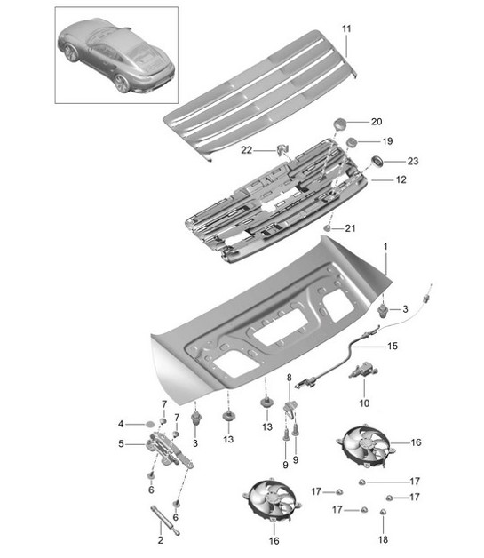 Diagram 803-005 Porsche 991 (911) MK1 2012-2016 Carrozzeria