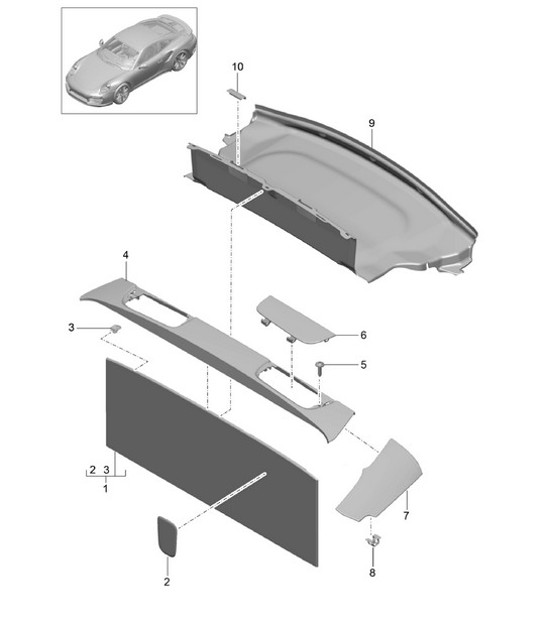 Diagram 807-035 Porsche Boxster 987 2.7L 2005-08/08 Body