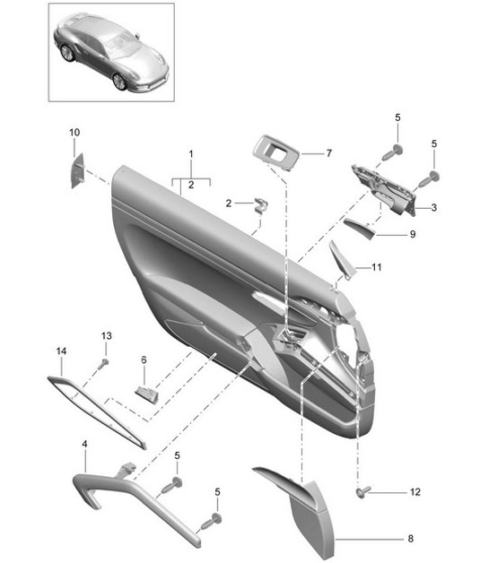 Diagram 808-025 Porsche 911 & 912 (1965-1989) Body