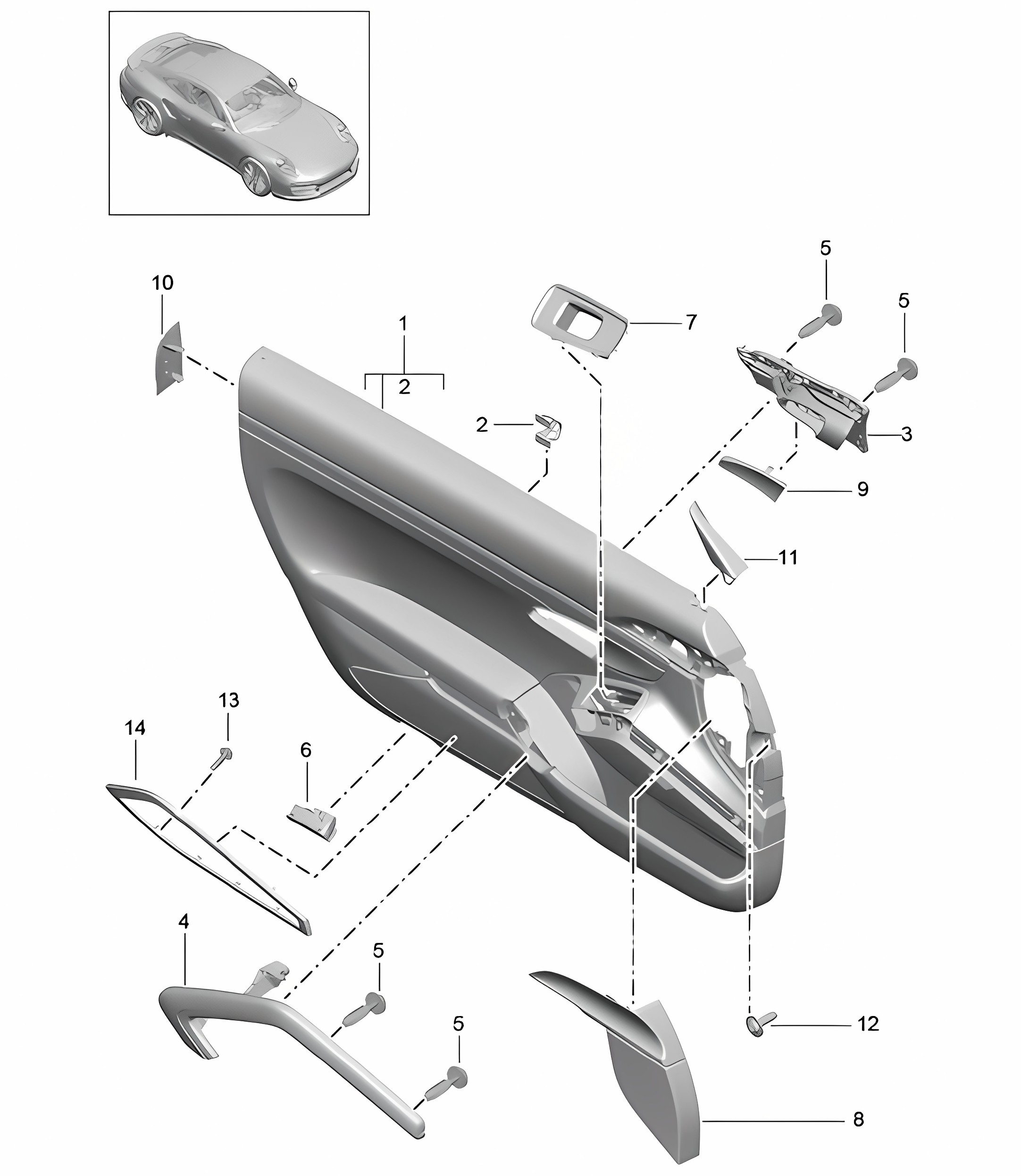 Door panel / Accessories / Trim / Mahagoni (PR:XWB,788) 991 Turbo >>2016