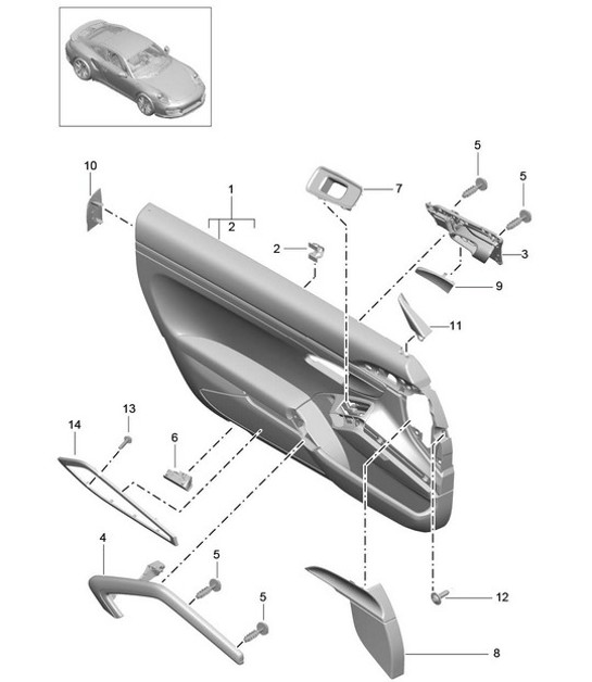 Diagram 808-038 Porsche Boxster 987 2.7L 2005-08/08 Body