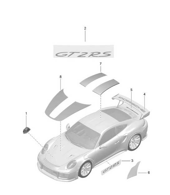 Diagram 810-002 Porsche 924S 2.5L 1986-87 