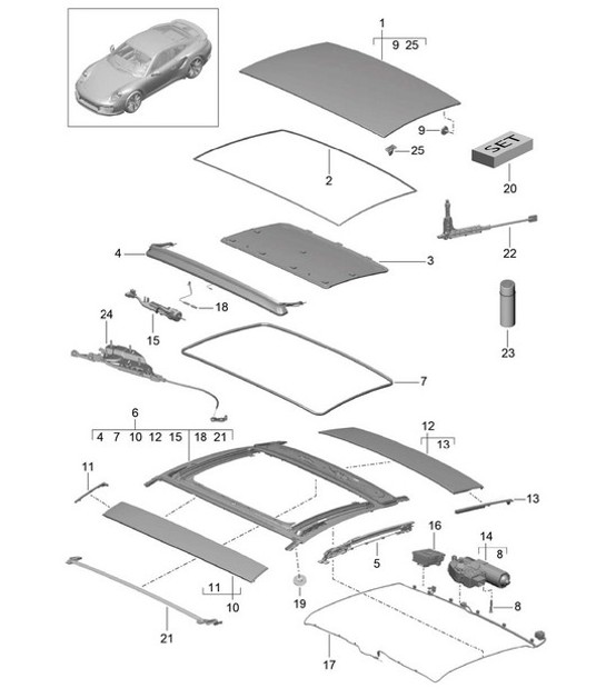 Diagram 811-000 Porsche 9J1.1 Taycan 2020-24 