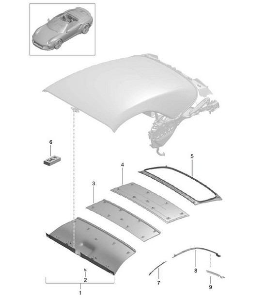 Diagram 811-040 Porsche 993 (911) (1994-1998) Body
