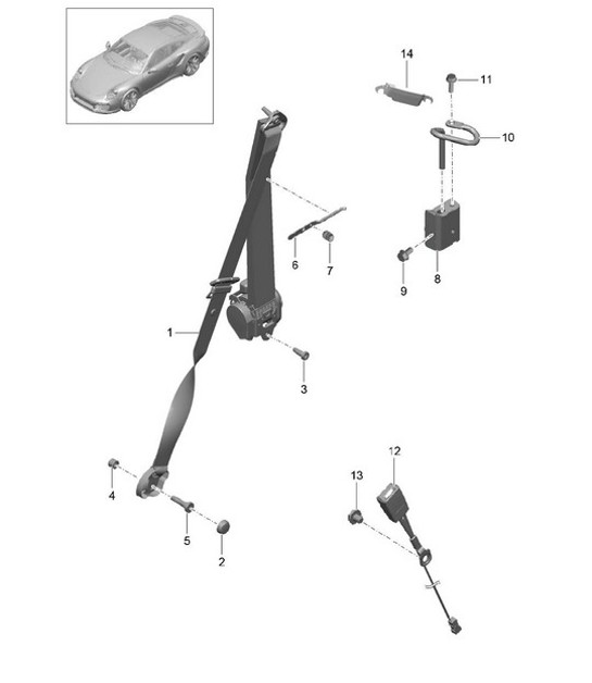 Diagram 812-000 Porsche 911 & 912 (1965-1989) Body