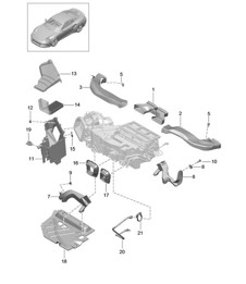 Air guide / Air distributor 991 Turbo / GT2 RS 2014-20