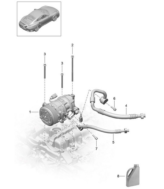 Diagram 813-016 Porsche 993 (911) RS 1994-97 Body
