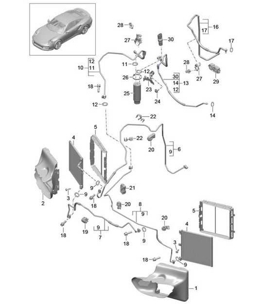 Diagram 813-020 Porsche 911 & 912 (1965-1989) Body