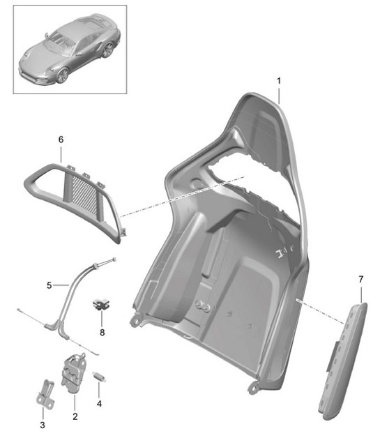 Diagram 817-007 Porsche 911 & 912 (1965-1989) Body