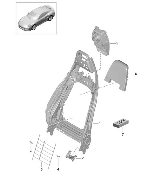 Diagram 817-027 Porsche Boxster 986/987/981 (1997-2016) Body