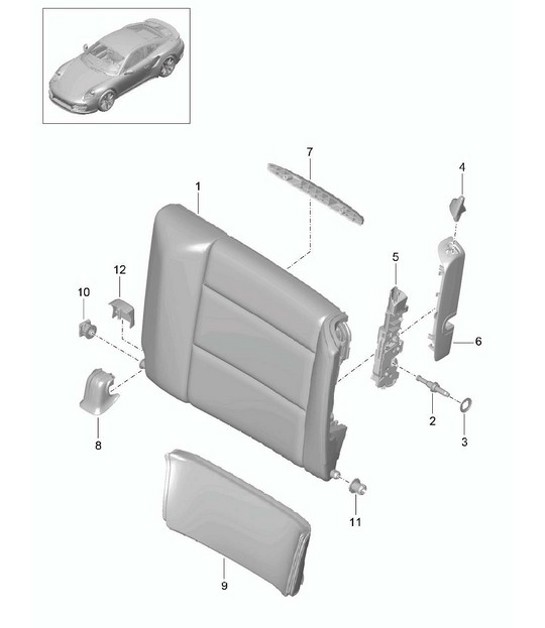 Diagram 817-040 Porsche Boxster 986/987/981 (1997-2016) Body