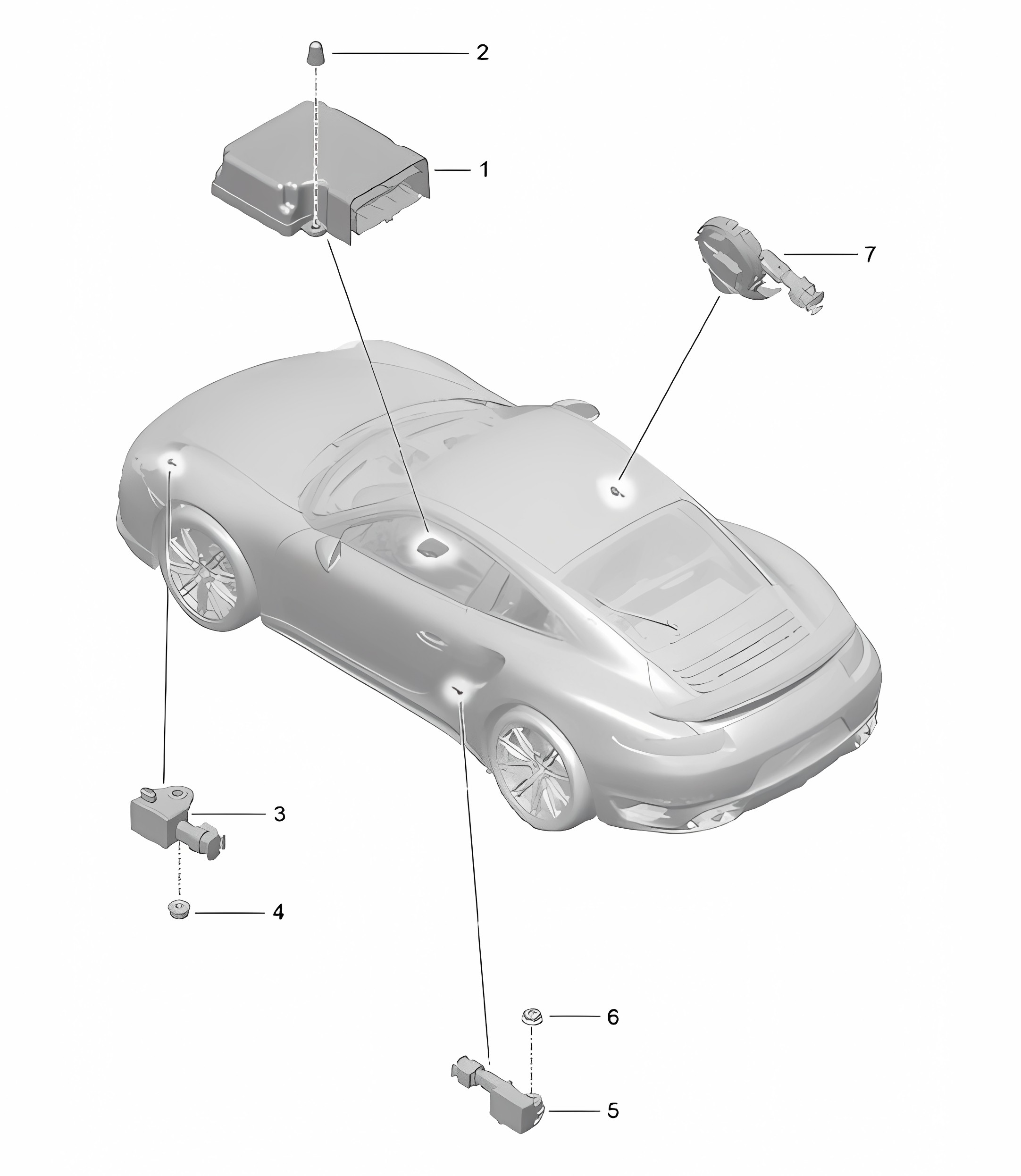 Control unit / Sensor / Airbag 991 Turbo / GT2 RS 2014-20