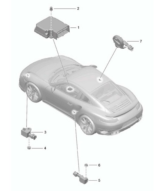Diagram 901-005 Porsche 911 & 912 (1965-1989) Electrical equipment