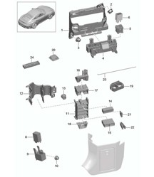 Sistema eléctrico central / Cuadro de instrumentos 991 Turbo / GT2 RS 2014-20