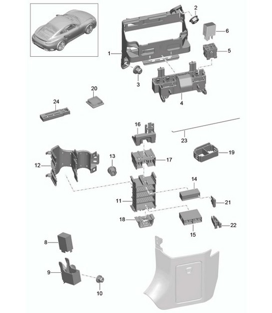 Diagram 902-000 Porsche 924 (1977-1988) Electrical equipment