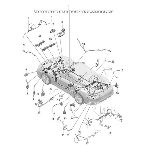 Diagram 902-013 Porsche Boxster 718 (982) 2017>> Electrical equipment