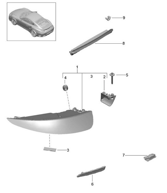 Diagram 905-005 Porsche 944 2.7L 8V 1988-89 