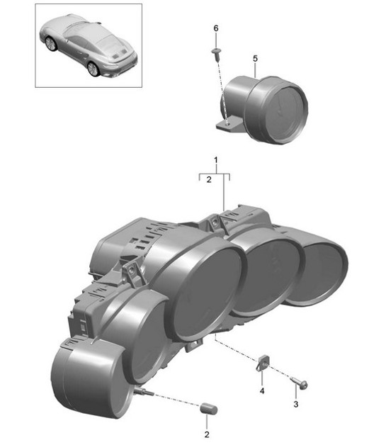 Diagram 906-003 Porsche Boxster 718 2.0L Manual (300 Bhp) 2017>> Electrical equipment