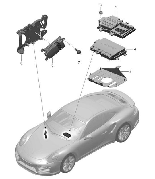 Diagram 911-011 Porsche 993 (911) C4S 1994-97 Electrical equipment