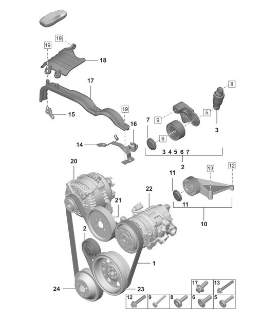 Diagram 102-200 Porsche Boxster 718 (982) 2017>> Engine