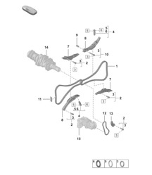Tendeur de chaîne / Chaîne de distribution 992.1 Carrera 2019 - 2024