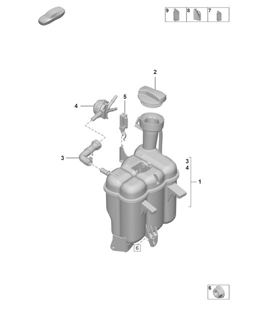 Diagram 105-100 Porsche Cayman 718C (982C) 2017>> Engine