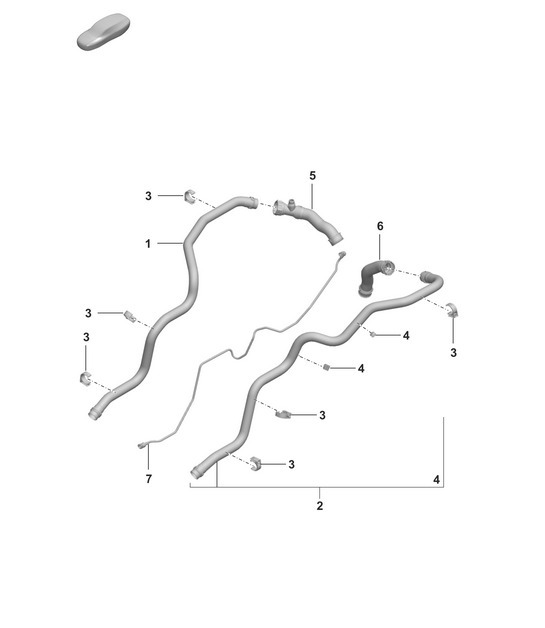 Diagram 105-400 Porsche 997 (911) MK2 2009-2012 Engine