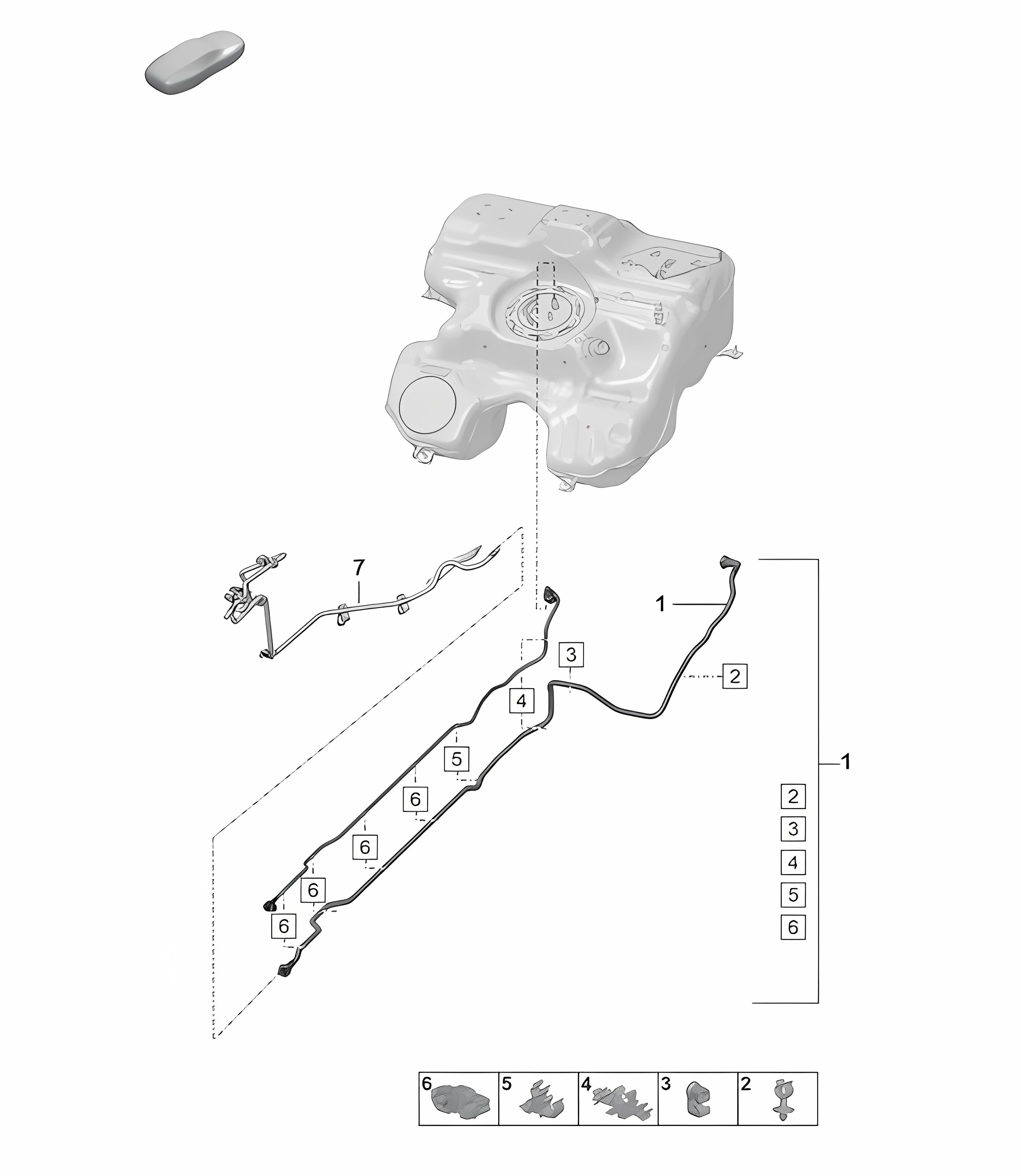 Fuel line - FRONT - 992.1 Carrera 2019 - 2024