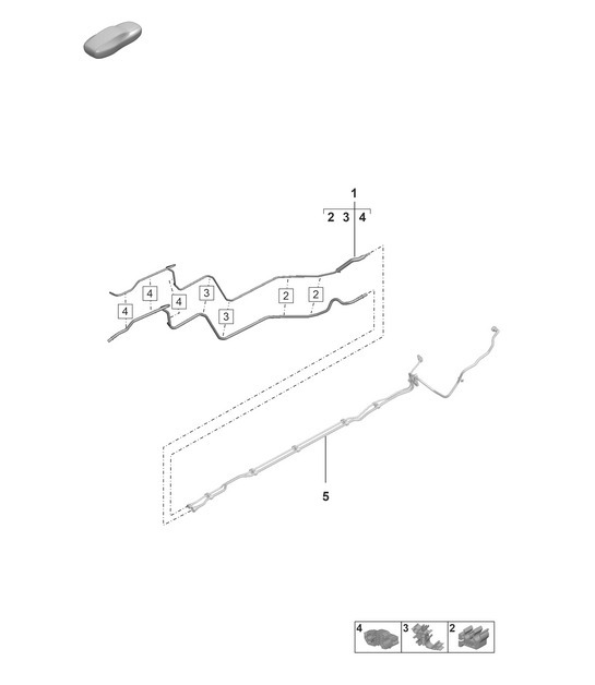 Diagram 201-150 Porsche 911 & 912 (1965-1989) Fuel System, Exhaust System