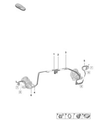 Turbocompresseur à gaz d'échappement / Tuyau de liquide de refroidissement 992.1 Carrera 2019 - 2024