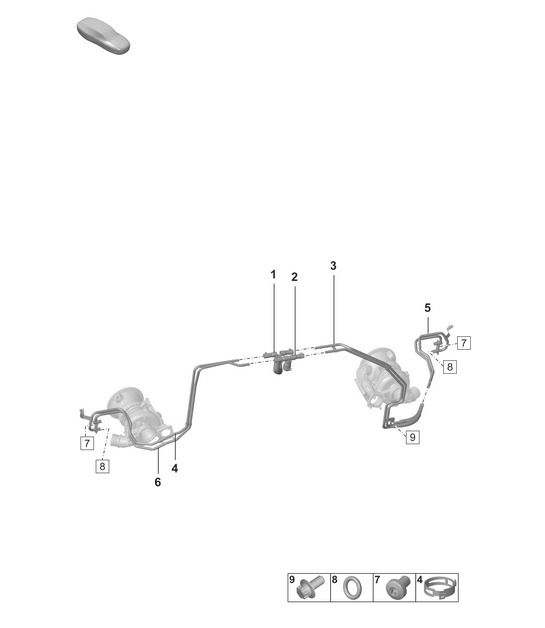 Diagram 202-100 Porsche 997 (911) MK1 2005-2008 Fuel System, Exhaust System