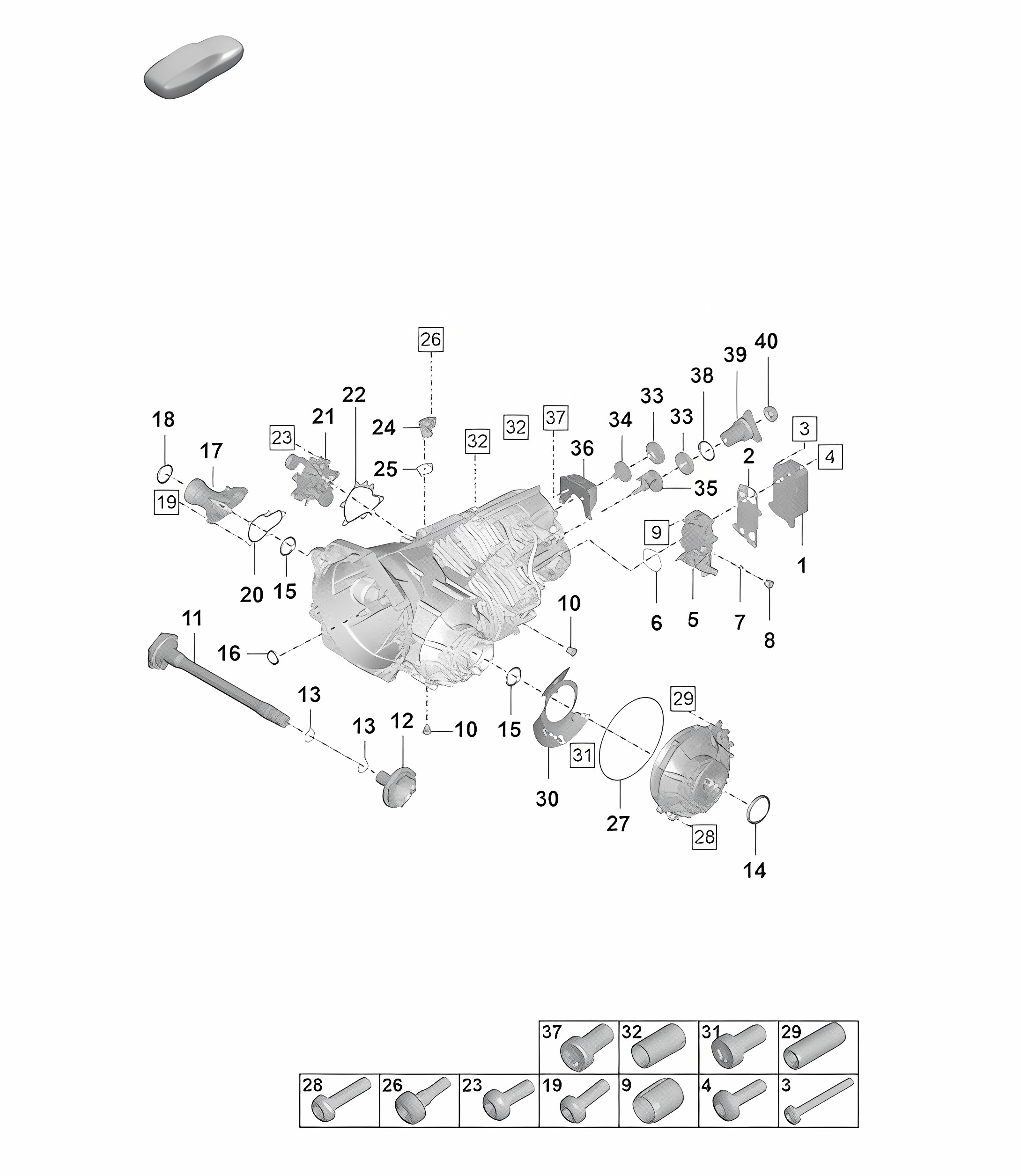 Manual gearbox / Individual parts  992.1 Carrera 2019 - 2024